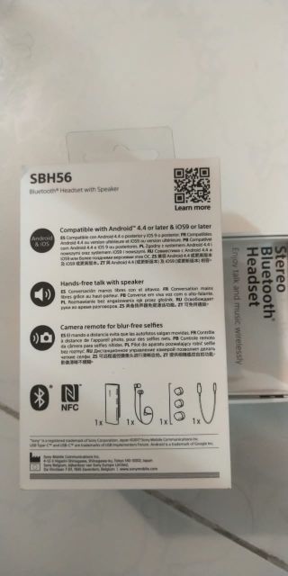 Tai nghe Bluetooth Sony SBH56 - Có loa