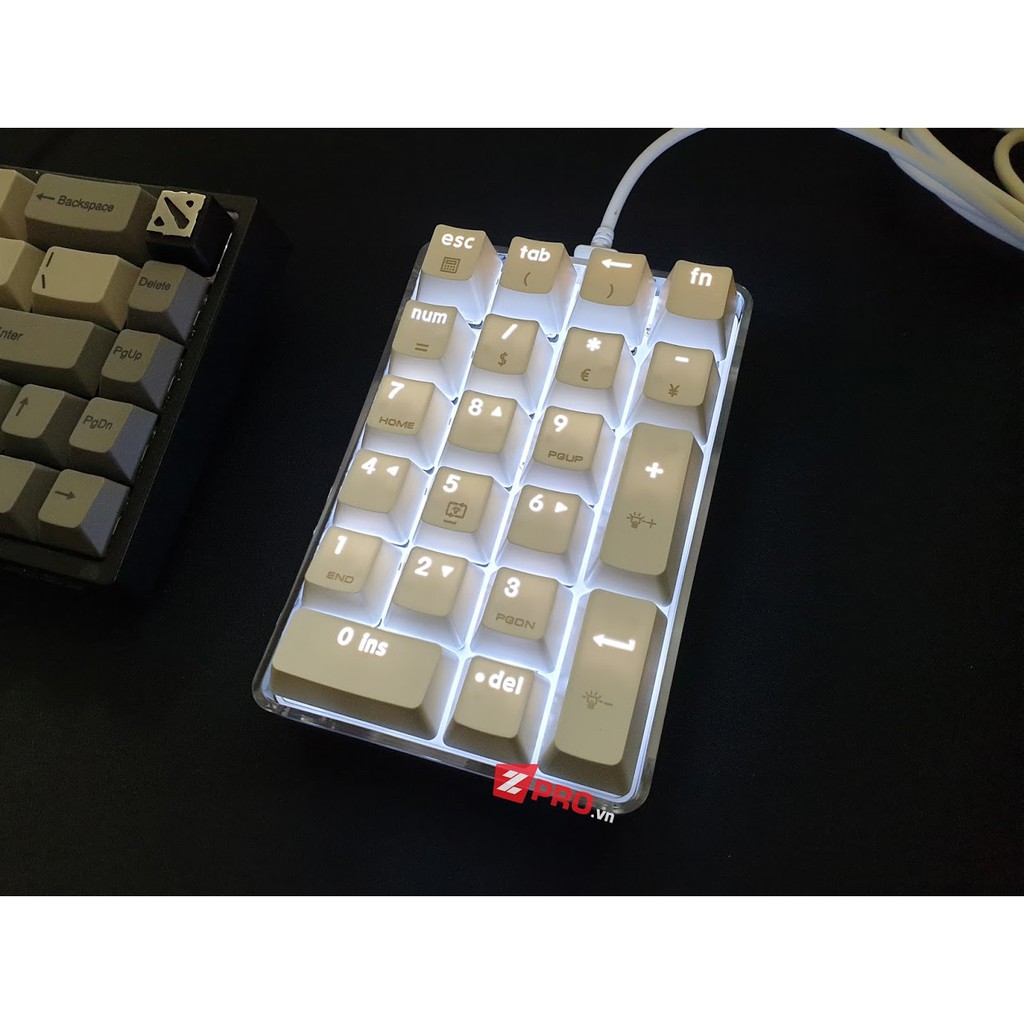 [Mã ELMS05 giảm 5% đơn 300K] Bàn phím số cơ Magicforce Numpad - Trắng