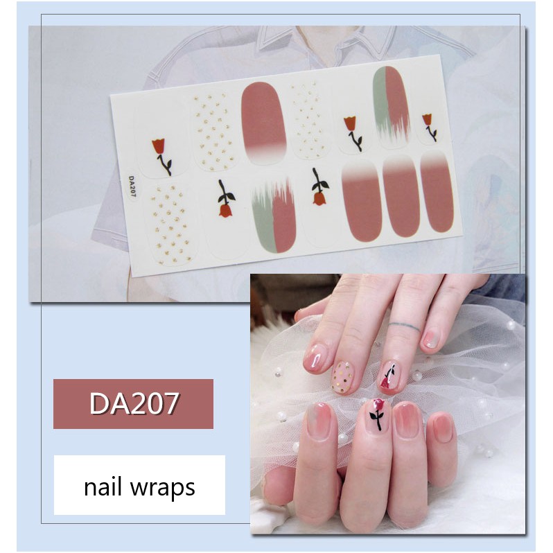 Miếng dán móng tay Phong cách Hàn Quốc Stickers Nails Wraps NT