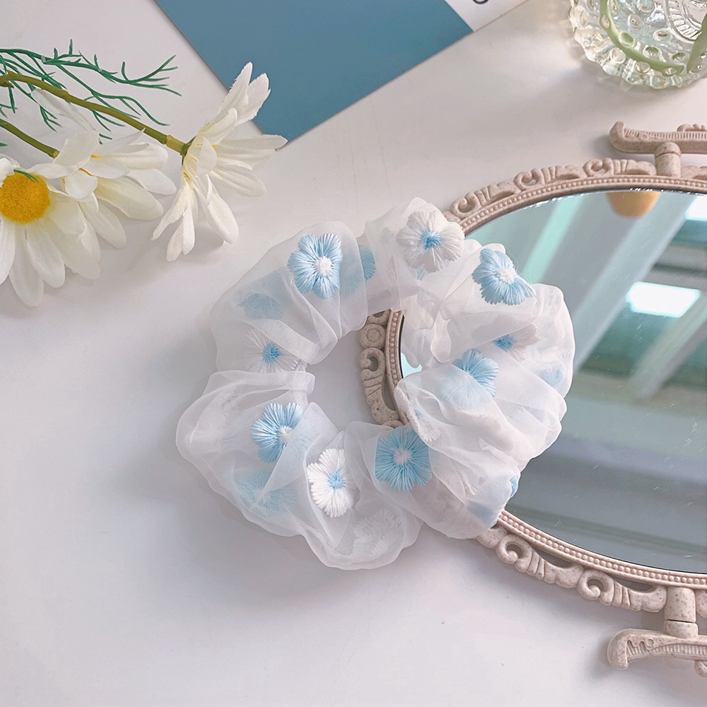 Dây Buộc Tóc Phối Hoa Xinh Xắn Dành Cho Nữ
