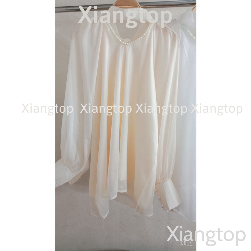 Áo babydoll tay bồng tiểu thư dấu quần kaca