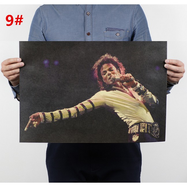 Tấm poster 51*35.5cm in hình Michael Jackson dùng để treo trang trí nội thất