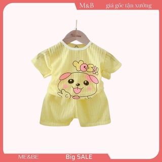 Đồ Bộ Bé Trai Bé Gái trẻ sơ sinh cộc tay cotton giấy Cho Bé Mặc Nhà Bộ Quần Áo Trẻ Em Dễ Thương Mùa Hè thời trang M&B