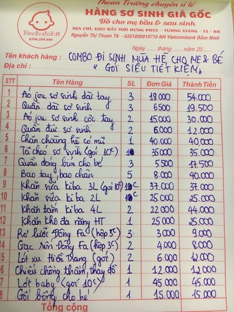 Combo SIÊU TIẾT KIỆM - CƠ BẢN - ĐẦY ĐỦ MẸ &amp; BÉ