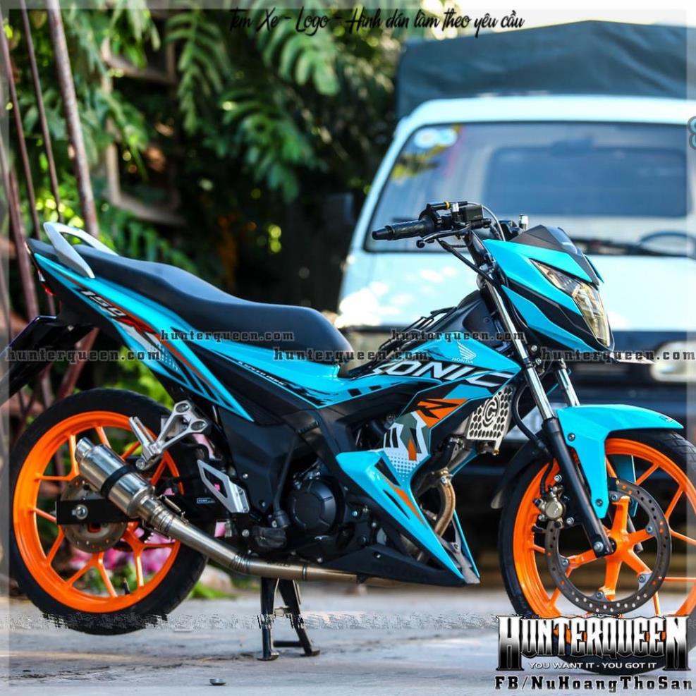 Tem rời UV cao cấp dán xe Sonic màu xanh ngọc. Decal chống nước, công nghệ in mới nhất cho độ bền đẹp lâu dài A