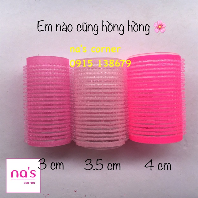 [SIZE 1.5-6cm] Lô quấn tóc tự dính cuốn uốn phồng tóc mái nhựa 1 cái/2 cái