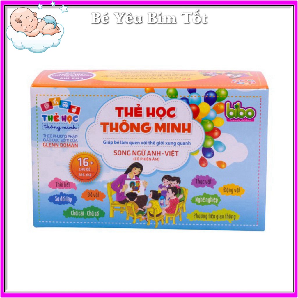 ❤️ Bộ thẻ học thông minh 16 chủ đề 416 thẻ học thông minh cho bé.  [Bé Yêu Bỉm Tốt]