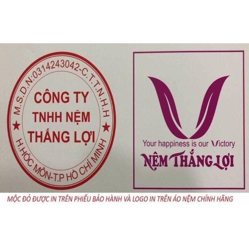 Nệm cao su non Thắng Lợi 2mx2m2 đủ độ dày tặng kèm quà 7 món BH 15 năm