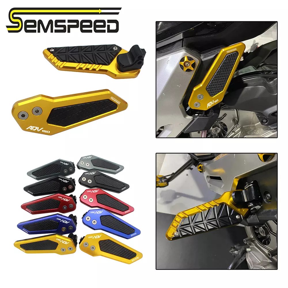 Chân Đế Xe Máy SEMSPEED CNC, Để Chân Sau Bên Trái Và Phải, Tấm Gác Chân Cho Hành Khách, Tấm Gác Chân Cho Honda_123Lifevn