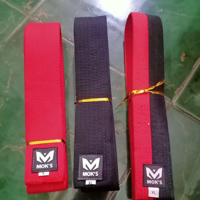 Dây Đai Tập Võ Taekwondo Màu Đỏ Đen Chất Lượng Cao