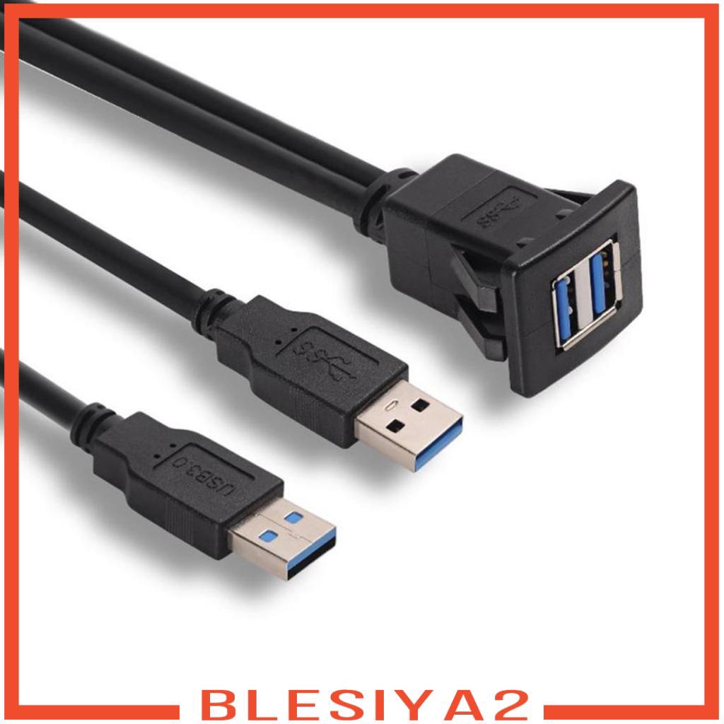 Dây Cáp Nối Dài 1m 2 Cổng Usb 3.0 Chuyên Dụng Cho Xe Hơi