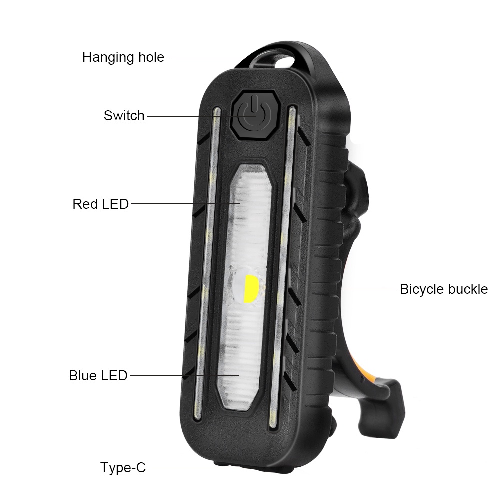 Đèn móc khóa LED Đèn pin mini siêu sáng Đèn xe đạp LED Đỏ Xanh Dương Đèn cảnh báo