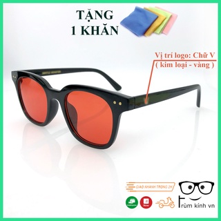 KÍNH MÁT HÀN QUỐC - GỌNG KÍNH VUÔNG TRÒNG ĐỎ NAM NỮ THỜI TRANG CAO CẤP [ LẮP ĐƯỢC TRÒNG CẬN ]