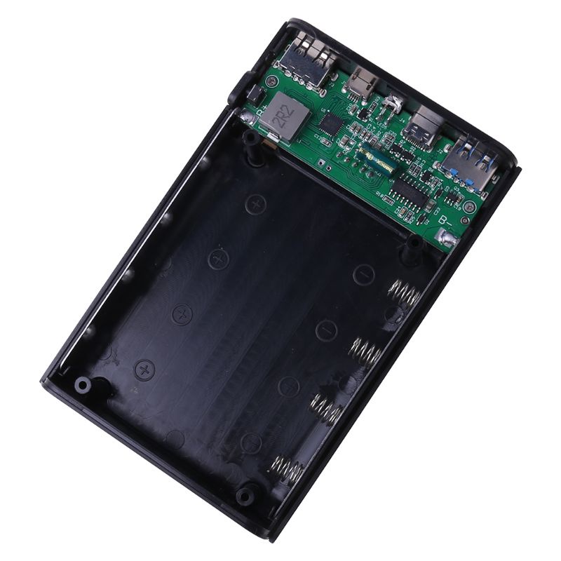 Sạc Dự Phòng Qc3.0 Hai Cổng Usb Type-C Pd 4x 18650 Có Đèn Led Cho Điện Thoại / Máy Tính Bảng