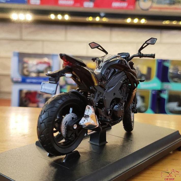 NEW Xe mô hình môtô siêu xe Kawasaki Z1000R tỉ lệ 1:18 hãng Welly hàng cao cấp