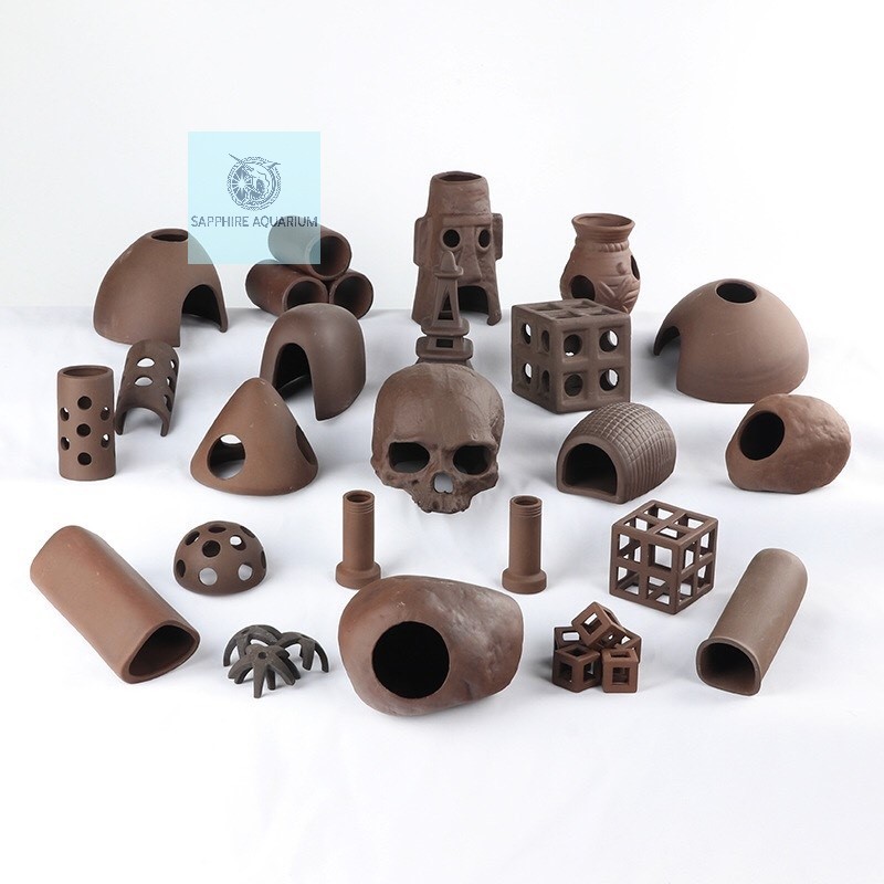 Hang trú ẩn, đồ chơi cá tép Ceramic Accessories (2)