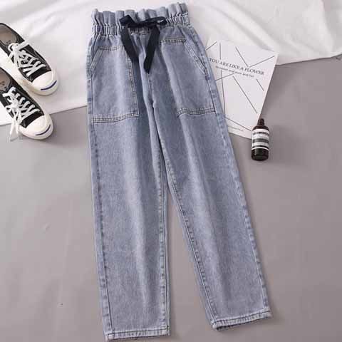 Set Áo Thun Ngắn Tay Giả Hai Lớp + Quần Short Jeans Lưng Cao Thời Trang Hàn Cho Nữ