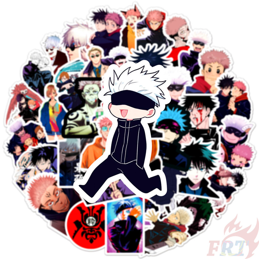 Bộ 100 Nhãn Dán Chống Thấm Nước Hình Nhân Vật Anime Kaisen Dễ Thương