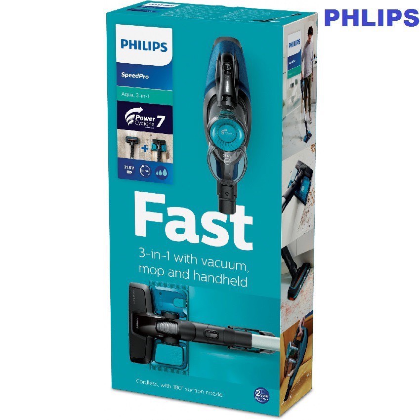 Máy hút bụi không dây dạng cán Philips FC6728 hàng chính hãng, bảo hành 24 tháng.