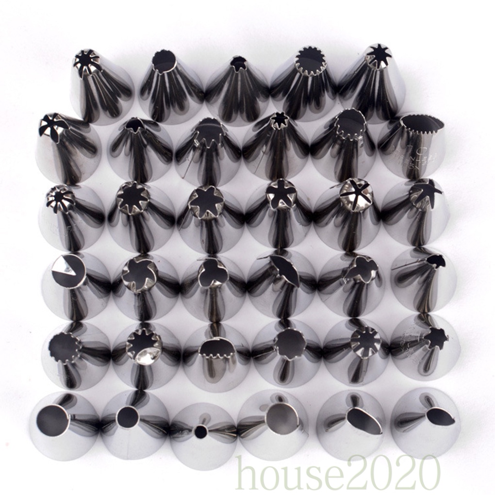 Set 10 đuôi bắt bông kem bằng thép không gỉ có thể tái sử dụng 2020