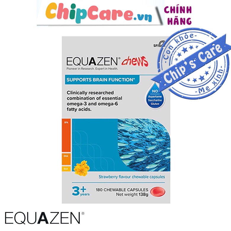 DHA Equazen chew lọ 180v cho bé từ 3 tuổi trở lên