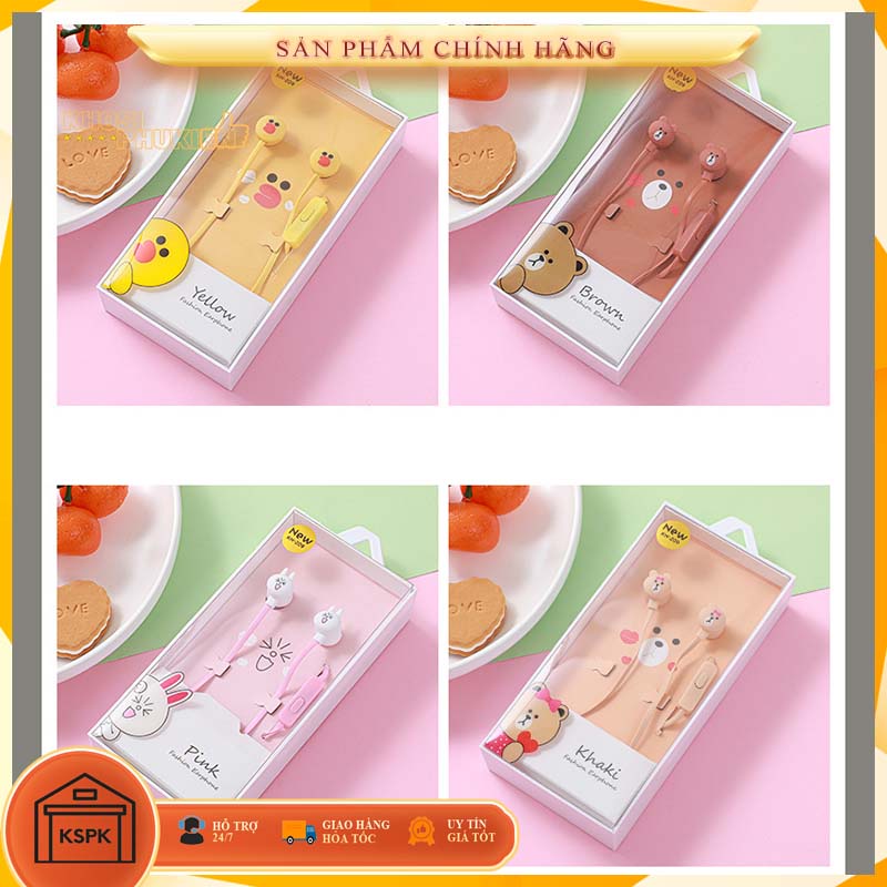 Tai nghe nhét tai dễ thương hình thú giá rẻ cho bé gái KSPK TNHT