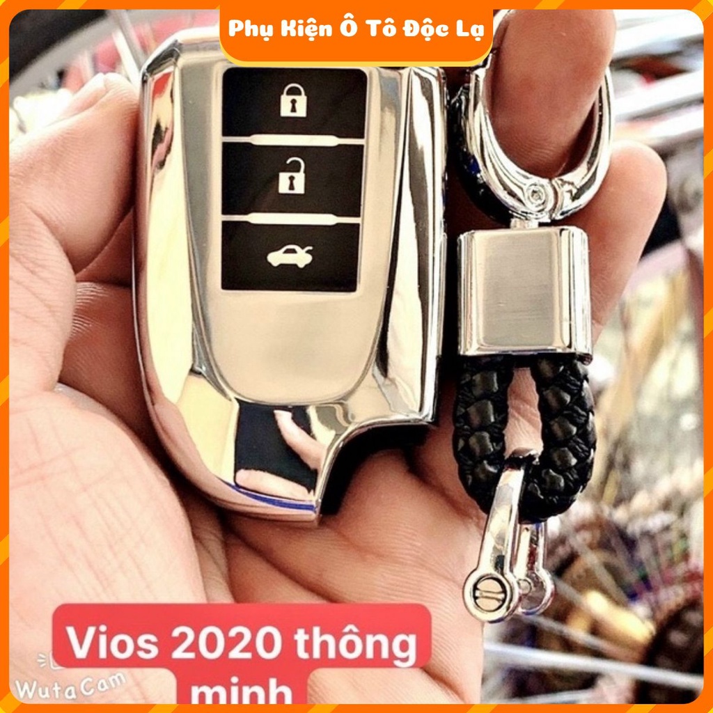 Bao chìa khoá xe Toyota Vios 2019 - 2020 - 2021, Yaris chất liệu silicon mạ crom cao cấp