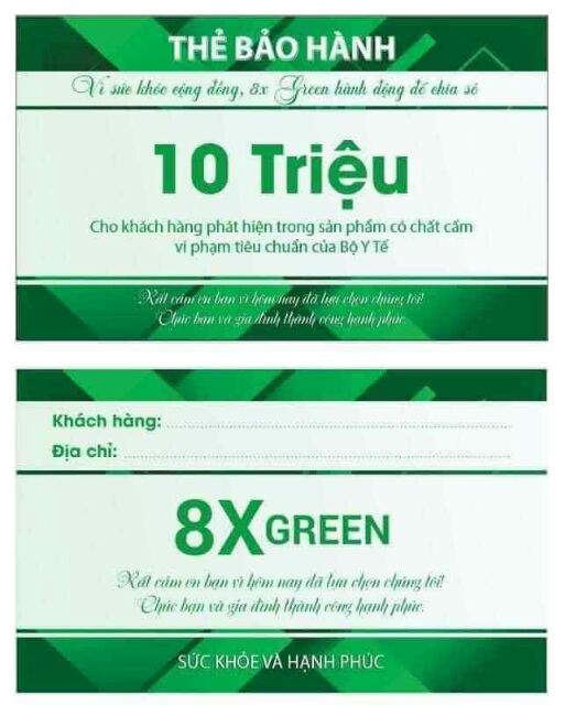 Bộ Thảo mộc giảm cân từ rau xanh 8XGREENmua 1 tặng 1 detox giữ dáng