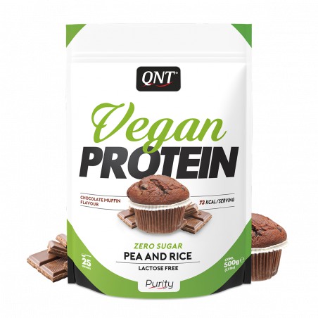 Thực phẩm bổ sung Protein QNT Vegan Protein muffin chocolate 500g