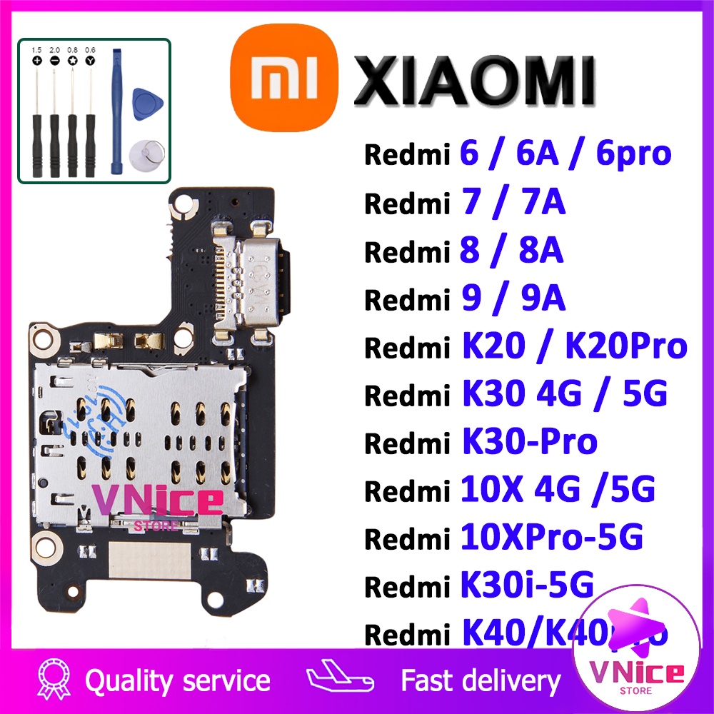 Linh kiện điện tử cho đế sạc XiaoMi PocoPhone F1 Redmi 8 7 6 5 9 Pro Plus A S2 K20 K30 10X PRO