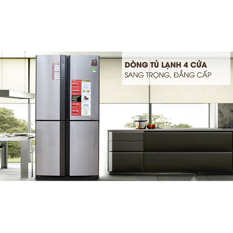 Tủ lạnh Sharp Inverter 626 lít SJ-FX630V-ST , 4 cửa