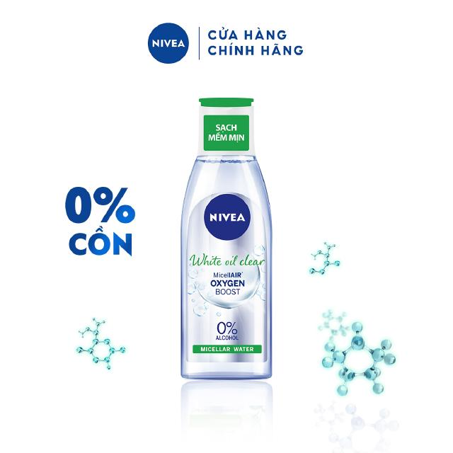 Nước tẩy trang Nivea cho da nhờn White oil control Makeup Clear Micellar Water (200ml)