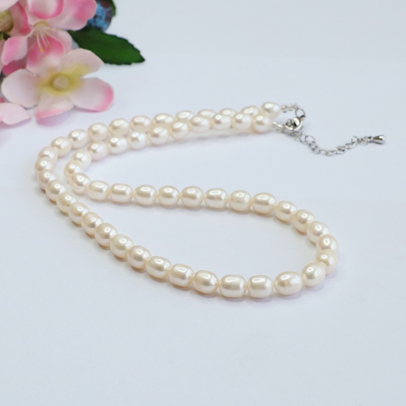 Vòng cổ Chuỗi Hạt Ngọc Trai Nước Ngọt Tự Nhiên