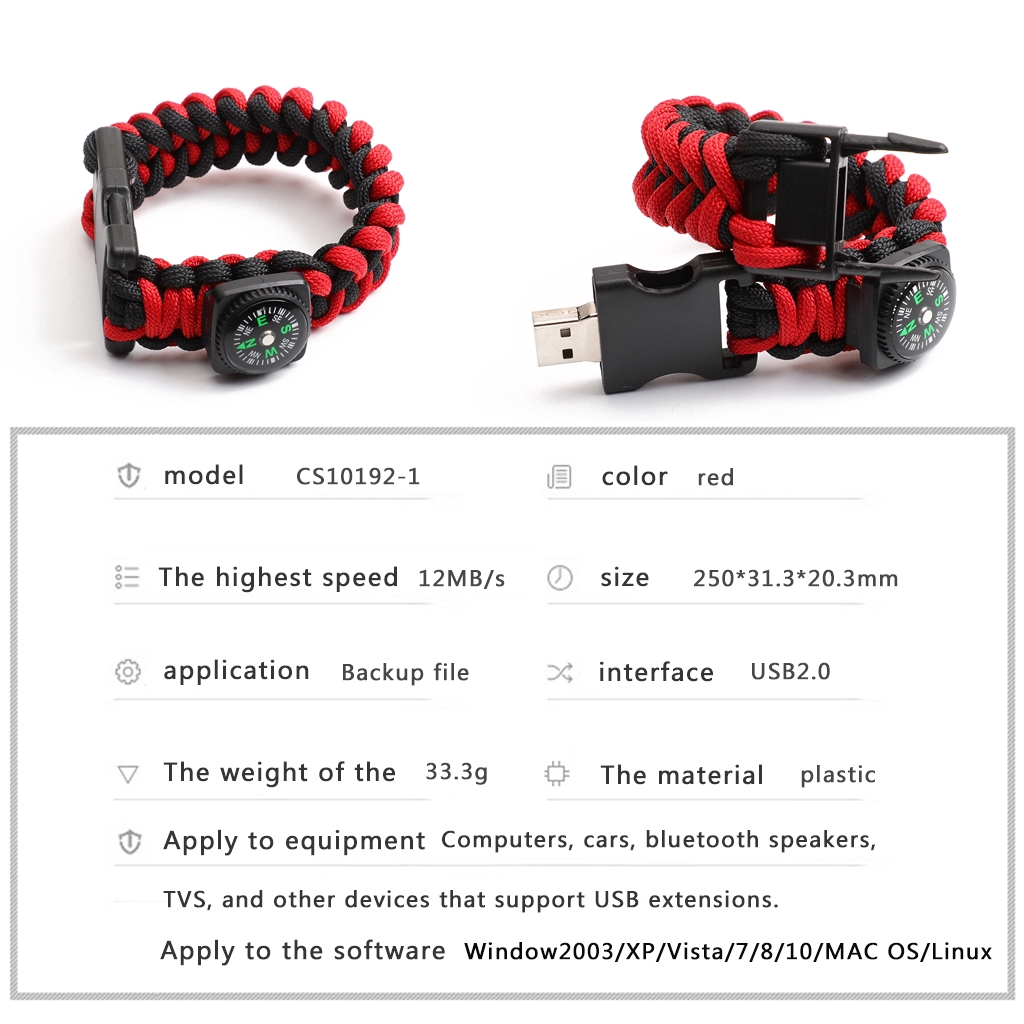 USB dung lượng 8-128GB kiêm vòng đeo tay có la bàn | BigBuy360 - bigbuy360.vn