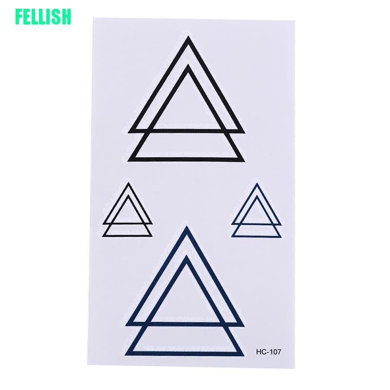 Miếng Dán Hình Xăm Họa Tiết Hình Học Chống Thấm Nước