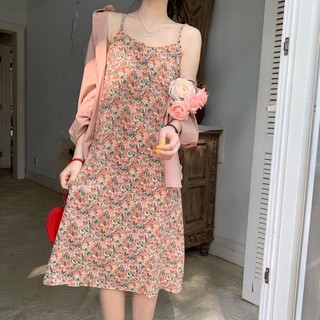 Váy yếm hoa nhí dài nhiều màu 2905