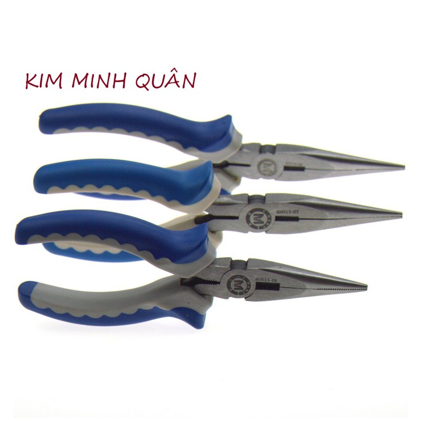 Kìm Nhọn Cán Xanh Trắng 150mm/6&quot;, 175mm/7&quot;, 200mm/8&quot; B0015 C-Mart