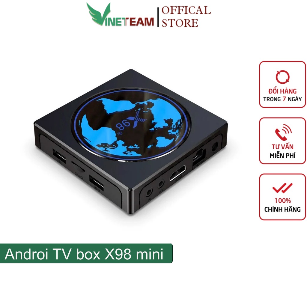 Androi TV Box Vinetteam X98 Mini S905W2 Android 11 2GB /16GB và 4GB /16GB bộ nhớ trong