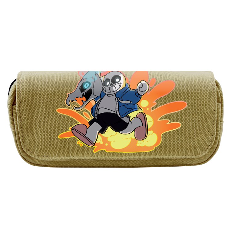 Undertale Sans Game Exquisite Cartoon Canvas Pencil Case Boys and Girls School Supplies Wallet Gifts