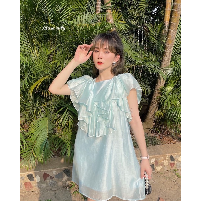 Váy đầm dáng suông thiết kế JOIE ROSE vải Tơ cao cấp 4 màu tươi sáng by Clara