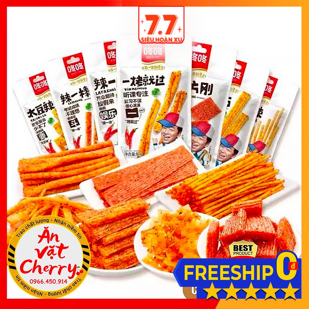 [Sale rẻ] Tổng hợp QUE CAY DONG DONG - GÂN ĐẬU CAY các loại - Đồ ăn vặt nội địa [Ăn Vặt Cherry]