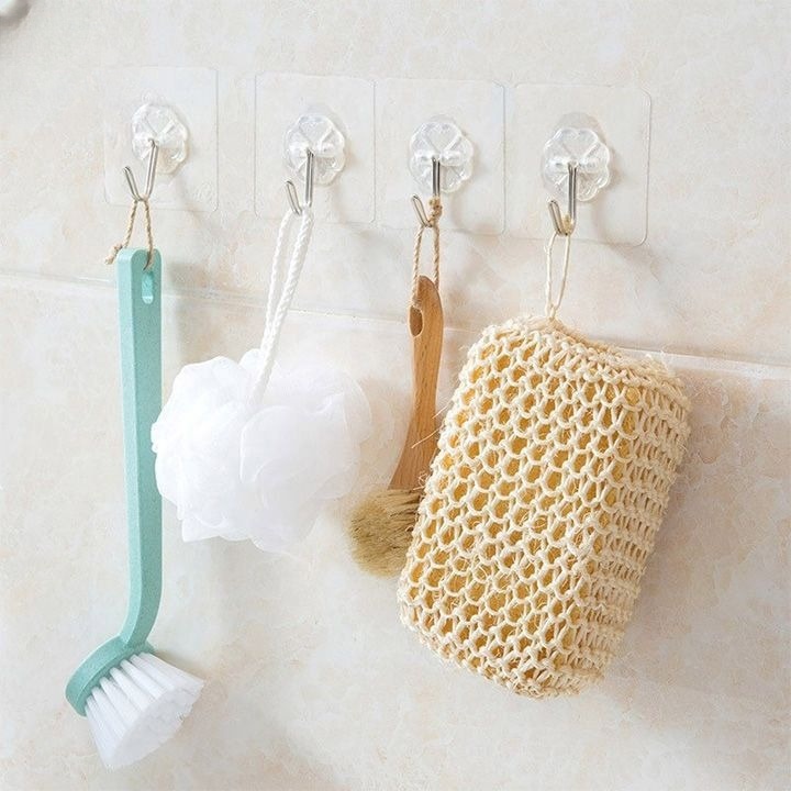 Miếng Dính Tường Trong Suốt Có Móc Treo Tiện Lợi Siêu Chịu Lực