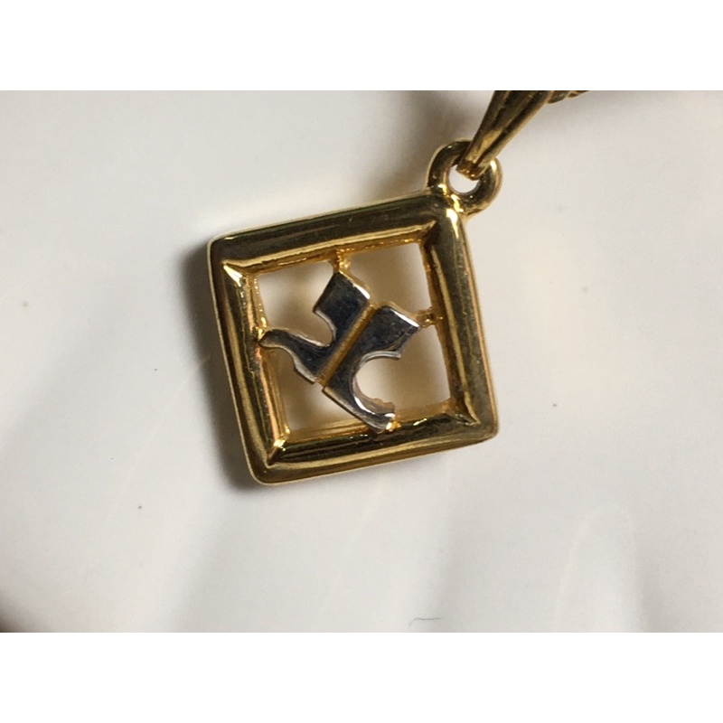 Dây chuyền vintage Courrèges Pháp - mặt dây logo dây mảnh