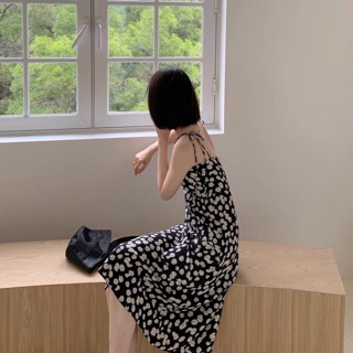 (Order) VÁY HAI DÂY HOA CÚC DÁNG DÀI/NGẮN