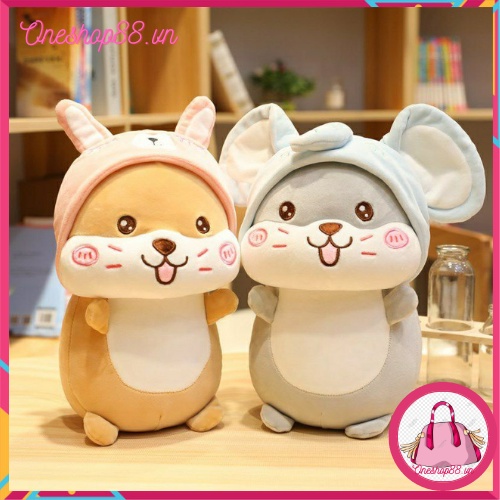 Thú gấu nhồi bông gối ôm hình chuột Hamster làm quà tặng cho bé đáng yêu siêu kute - Oneshop88.vn