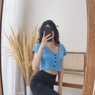 Áo crop nút TN