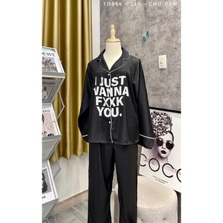 [ 50-70kg ] Bộ pijama dài bigsize sau sinh lụa xước