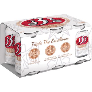 Bia 333 lốc 6 lon x 330ml