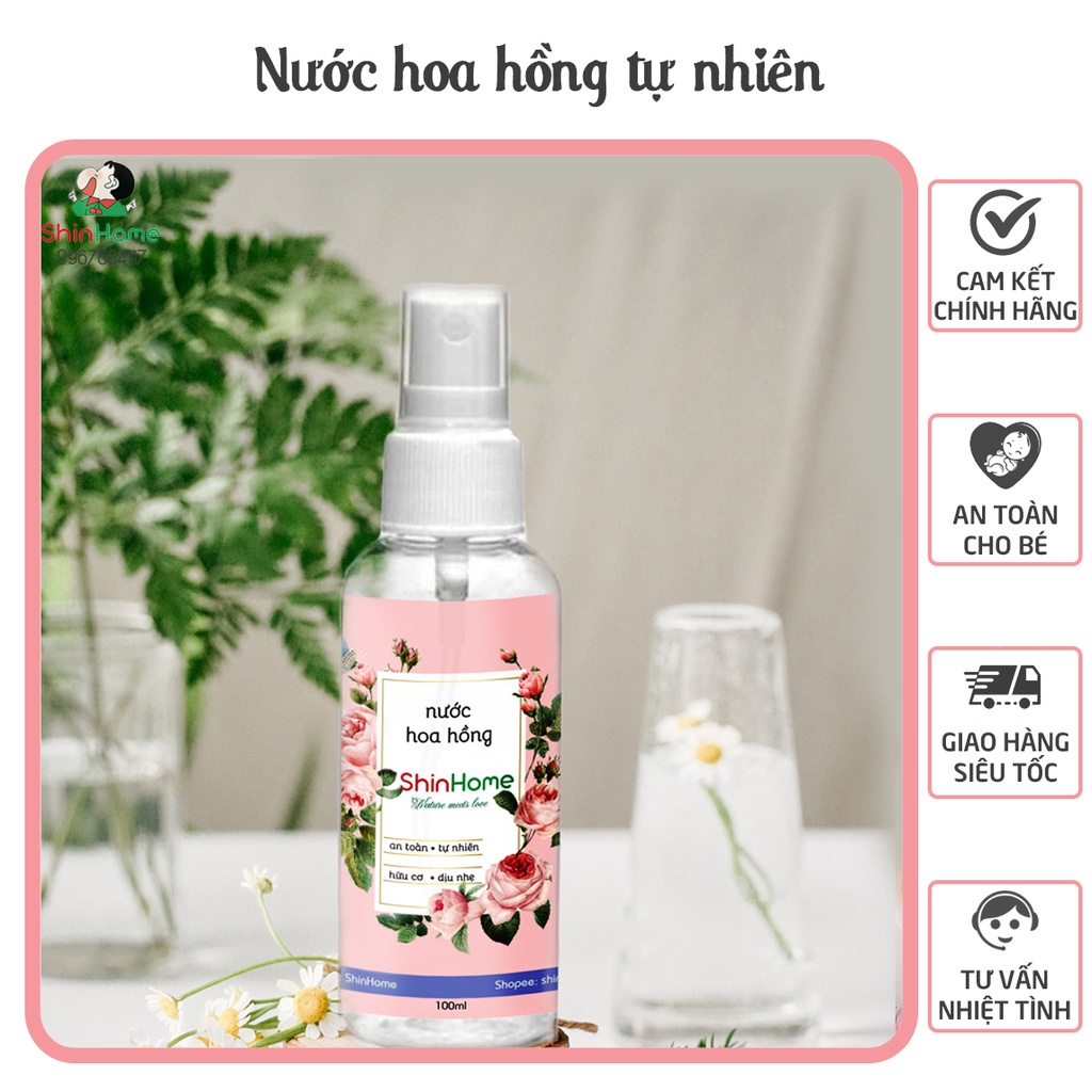 Nước hoa hồng - xịt khoáng handmade ShinHome