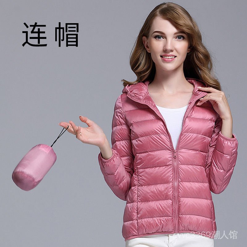 Áo khoác phao cổ đứng có mũ trùm đầu phong cách thời trang thu đông hàn quốc cho nữ | BigBuy360 - bigbuy360.vn